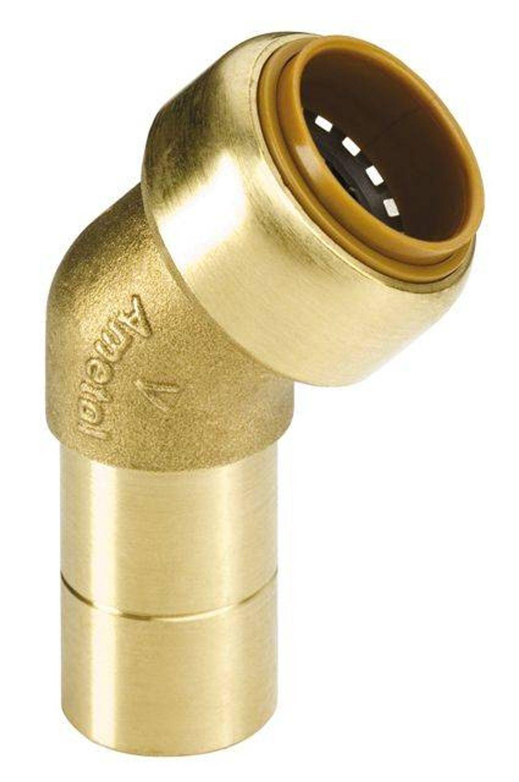 Kupfer Steckfitting Tectite Winkel 45° 22 mm innen/außen lösbar DVGW 5 Stück – Bild 2 von 2