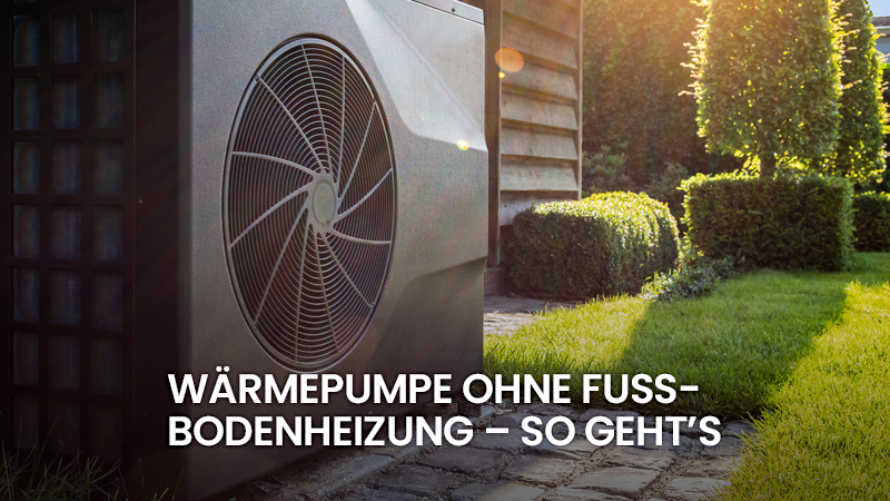Wärmepumpe im Garten
