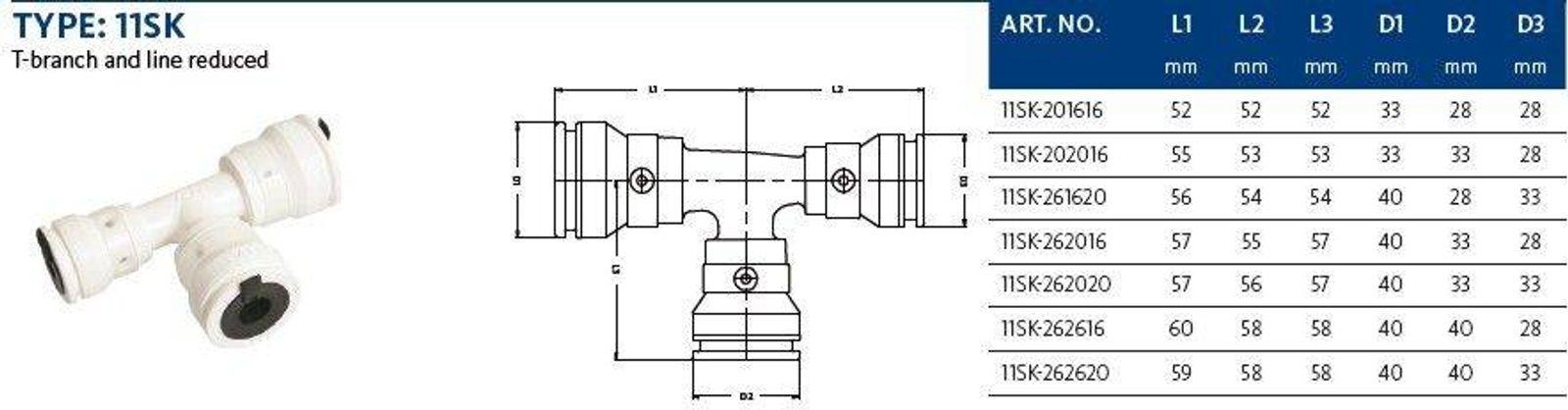 Aluverbund Steckfitting Henco Vision T-Stück reduziert 26 x 3 - 26 x 3 - 16 x 2 – Bild 2 von 2