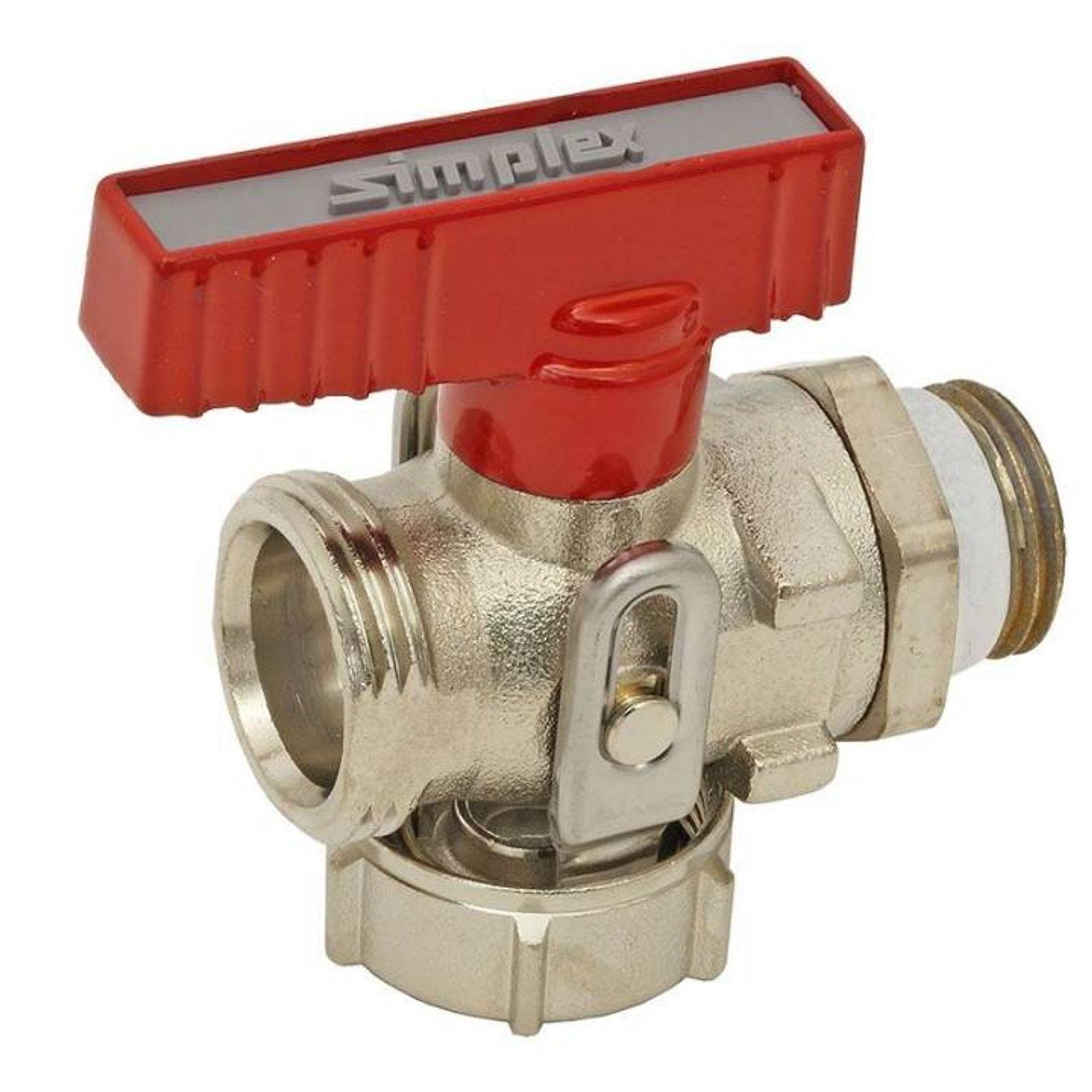 Simplex KFE-Kugelhahn PN 16 G ½ Zoll mit Flügelgriff und Schlauchverschraubung – Bild 2 von 2
