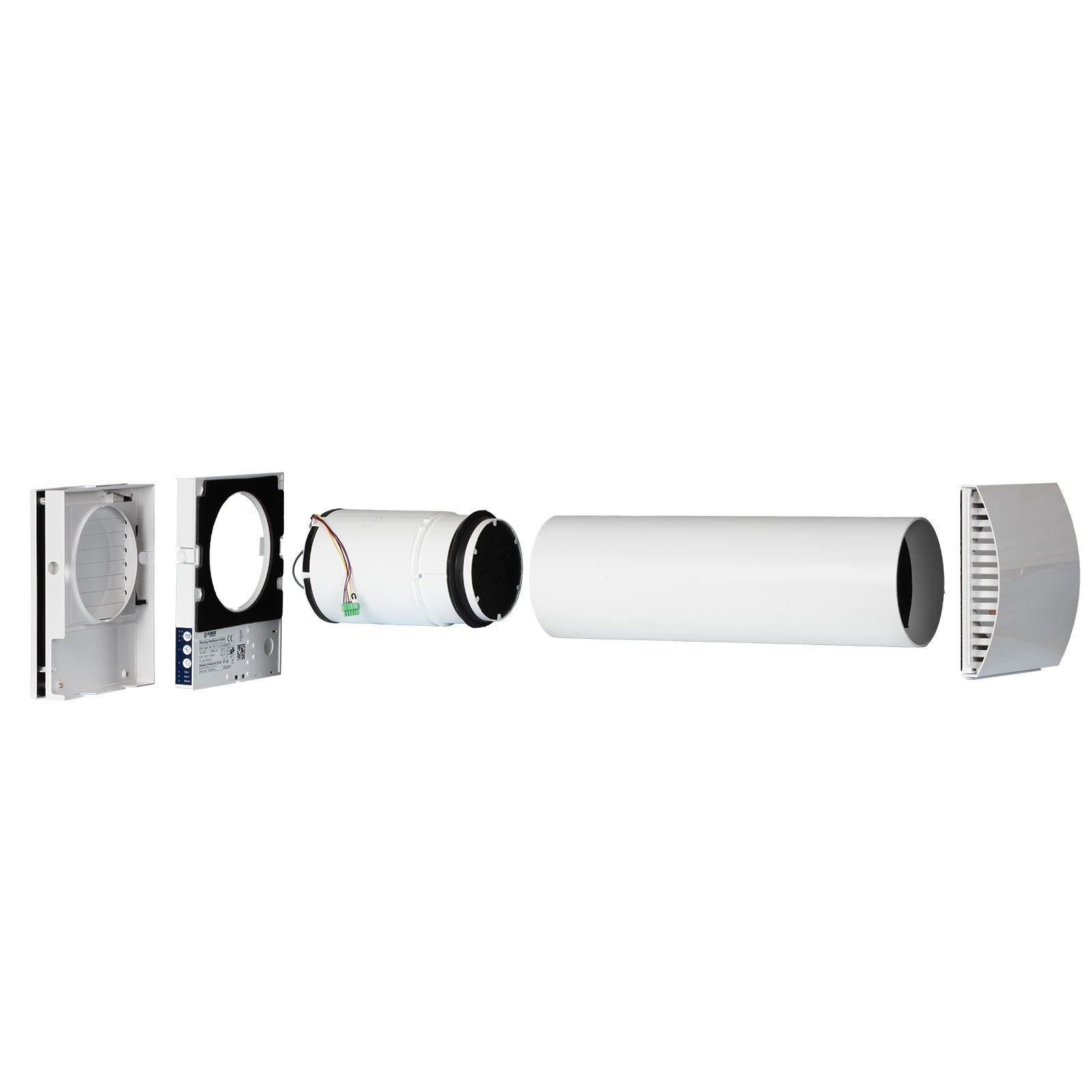 Blauberg Komplettset dezentrales Lüftungsgerät VENTO Expert A50-1 W V.2 weiße Innenblende, WLAN, DN 160 – Bild 2 von 11