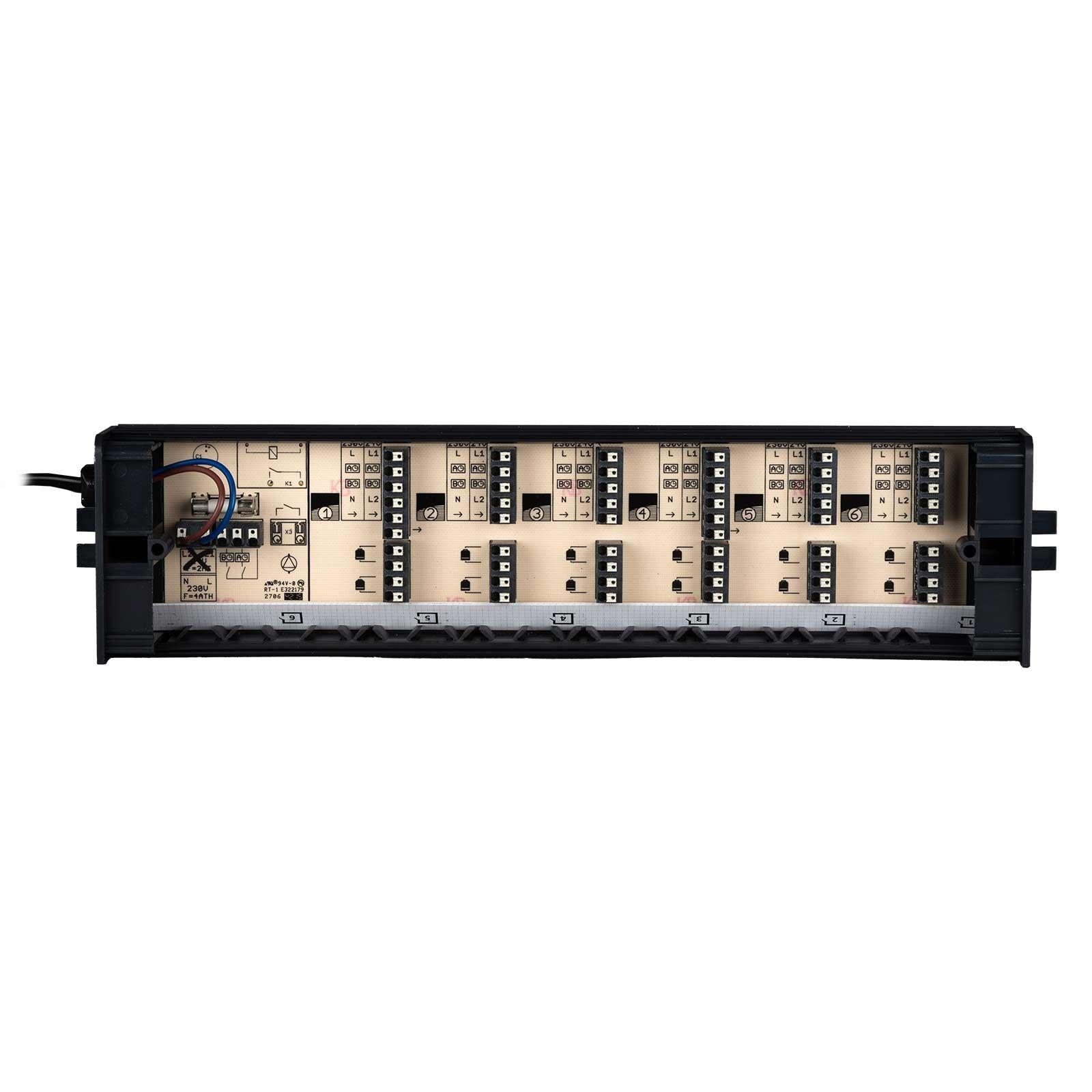 Modulanschlussleiste Alpha-Basis 230 V schwarz-grau – Bild 2 von 2