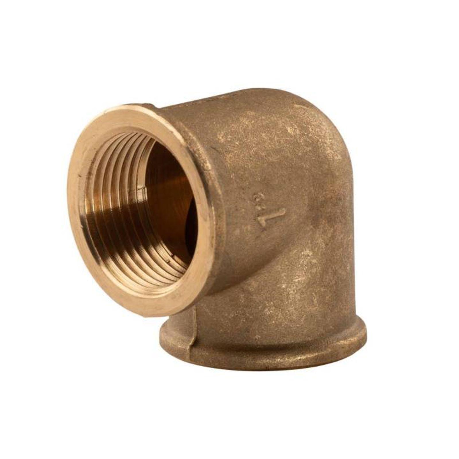 Messing Gewinde-Fitting 90° Winkel 1"IG - 1"IG (DN 25) - schwere Ausführung – Bild 2 von 2