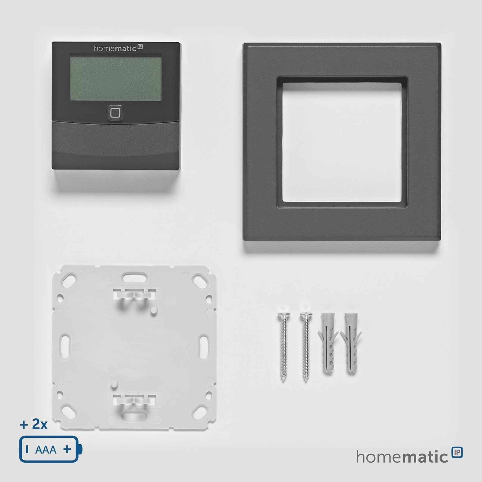 Homematic IP Smart Home Temperatur- und Luftfeuchtigkeitssensor mit Display innen HmIP-STHD-A anthrazit – Bild 4 von 7