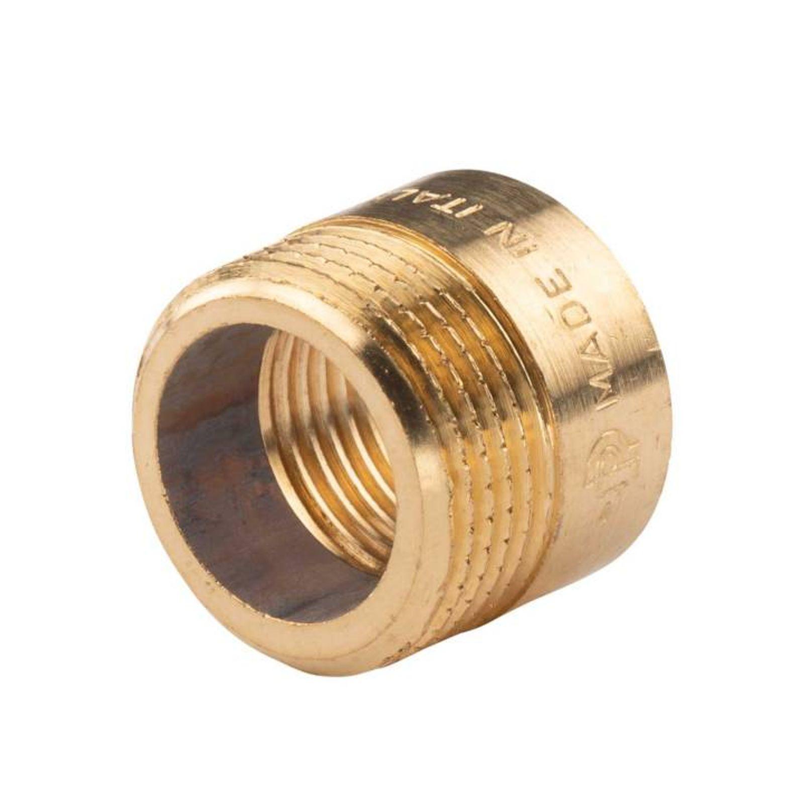 Messing Gewinde-Fitting Reduzierung 3/4"AG (DN 20) - 1/2"IG (DN 15) - schwere Ausführung – Bild 2 von 2