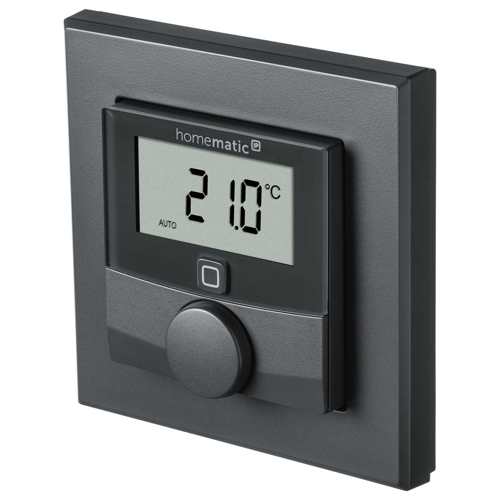 Homematic IP Smart Home Wandthermostat HmIP-WTH-A mit Luftfeuchtigkeitssensor anthrazit – Bild 4 von 7