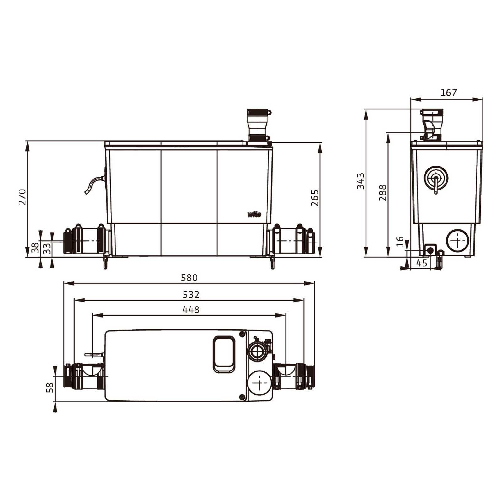 Wilo Abwasser-Kleinhebeanlage DrainLift MINI3-XS-EF – Bild 2 von 2