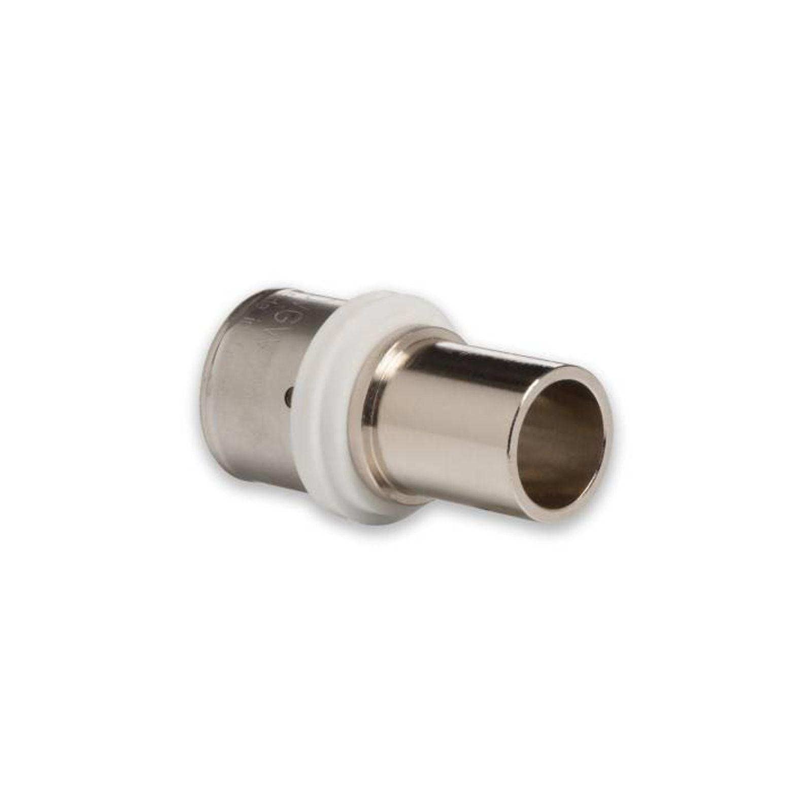 Selfio-Press Aluverbund Pressfitting Übergang Kupferrohr 26 x 3 mm - 22 mm (Pressanschluss) vernickelt TH + U Kontur