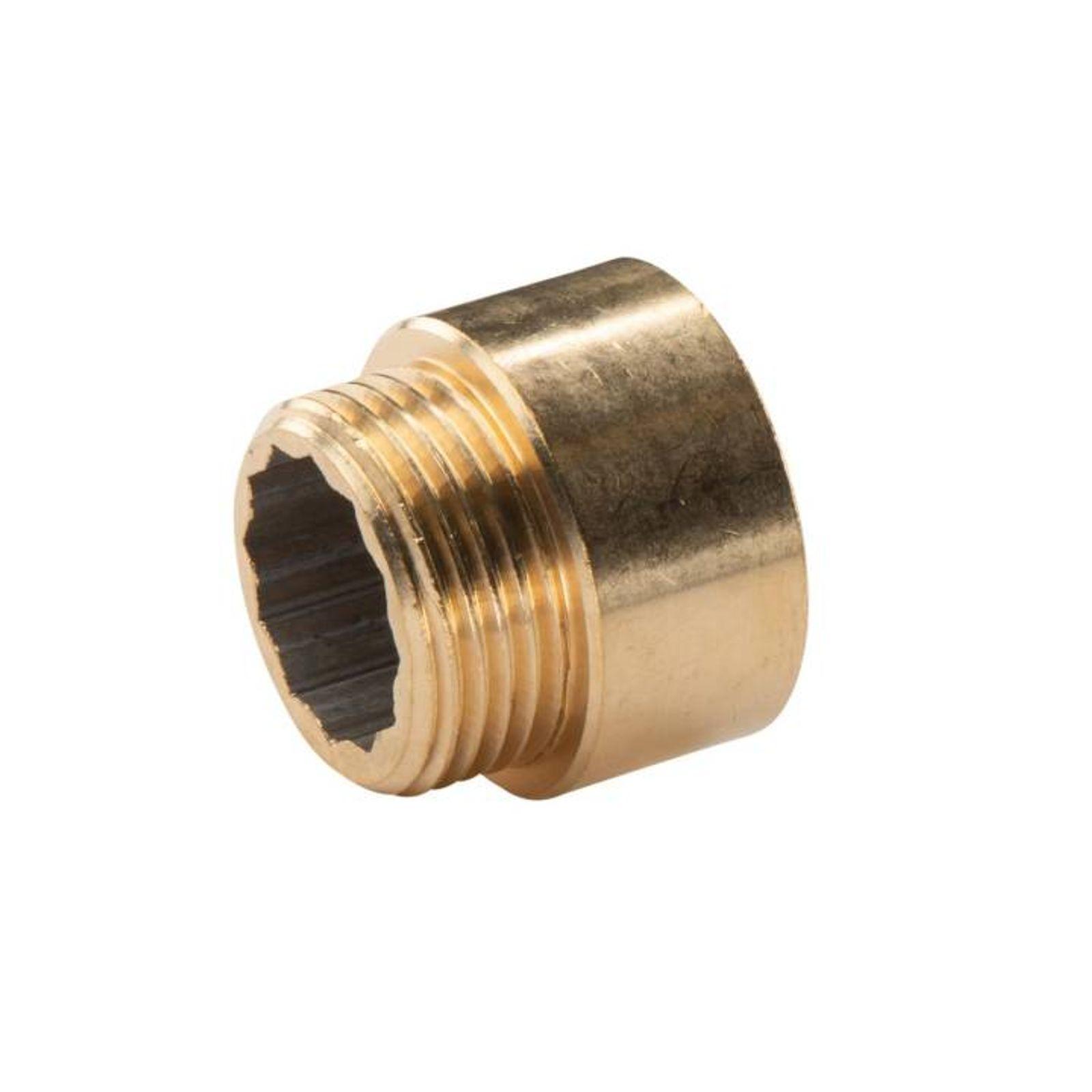 Messing Gewinde-Fitting Hahnverlängerung IG/AG 1" (DN 25) Länge 20 mm - schwere Ausführung