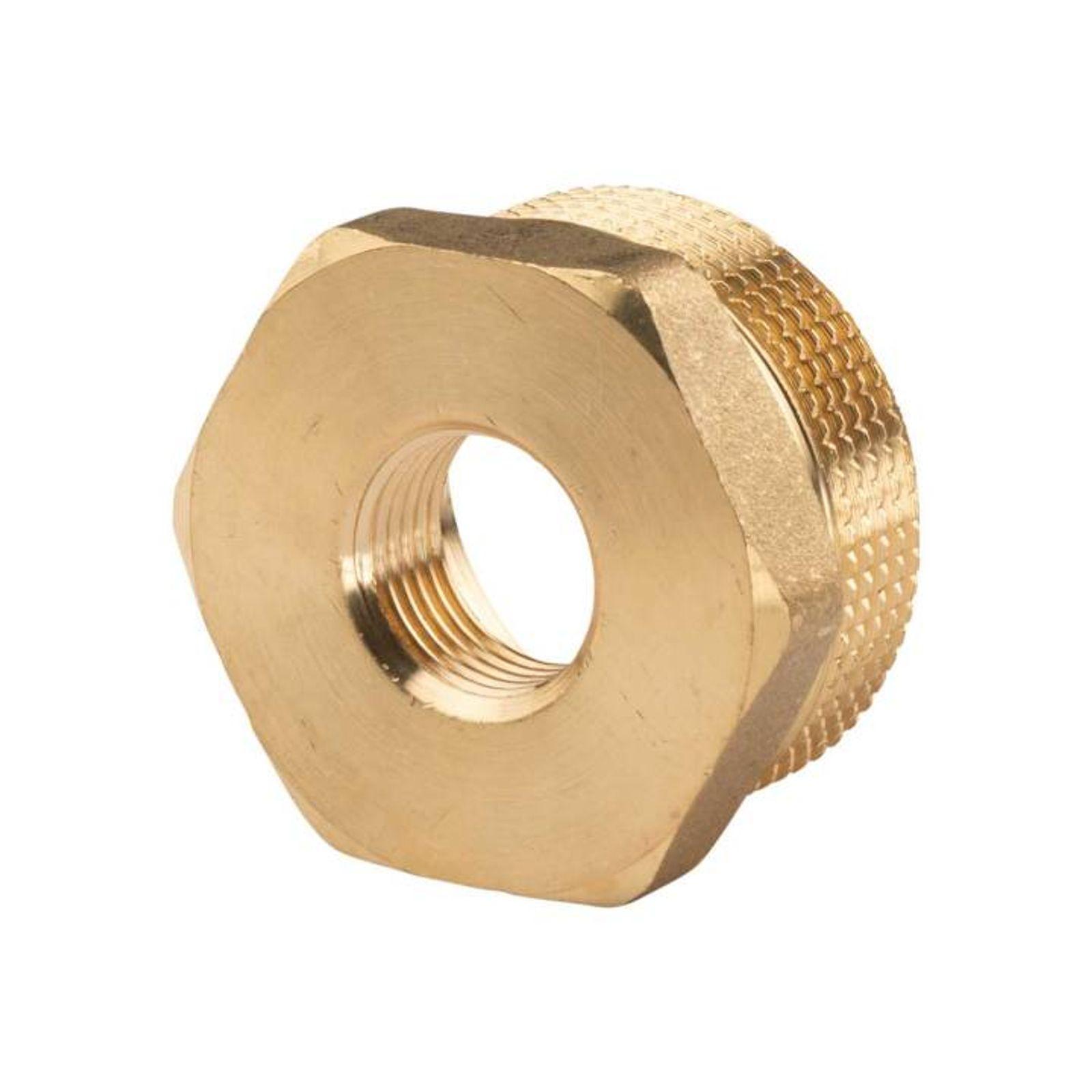 Messing Gewinde-Fitting Reduzierung 1 1/2"AG (DN 40) - 1/2"IG (DN 15) - schwere Ausführung – Bild 2 von 2