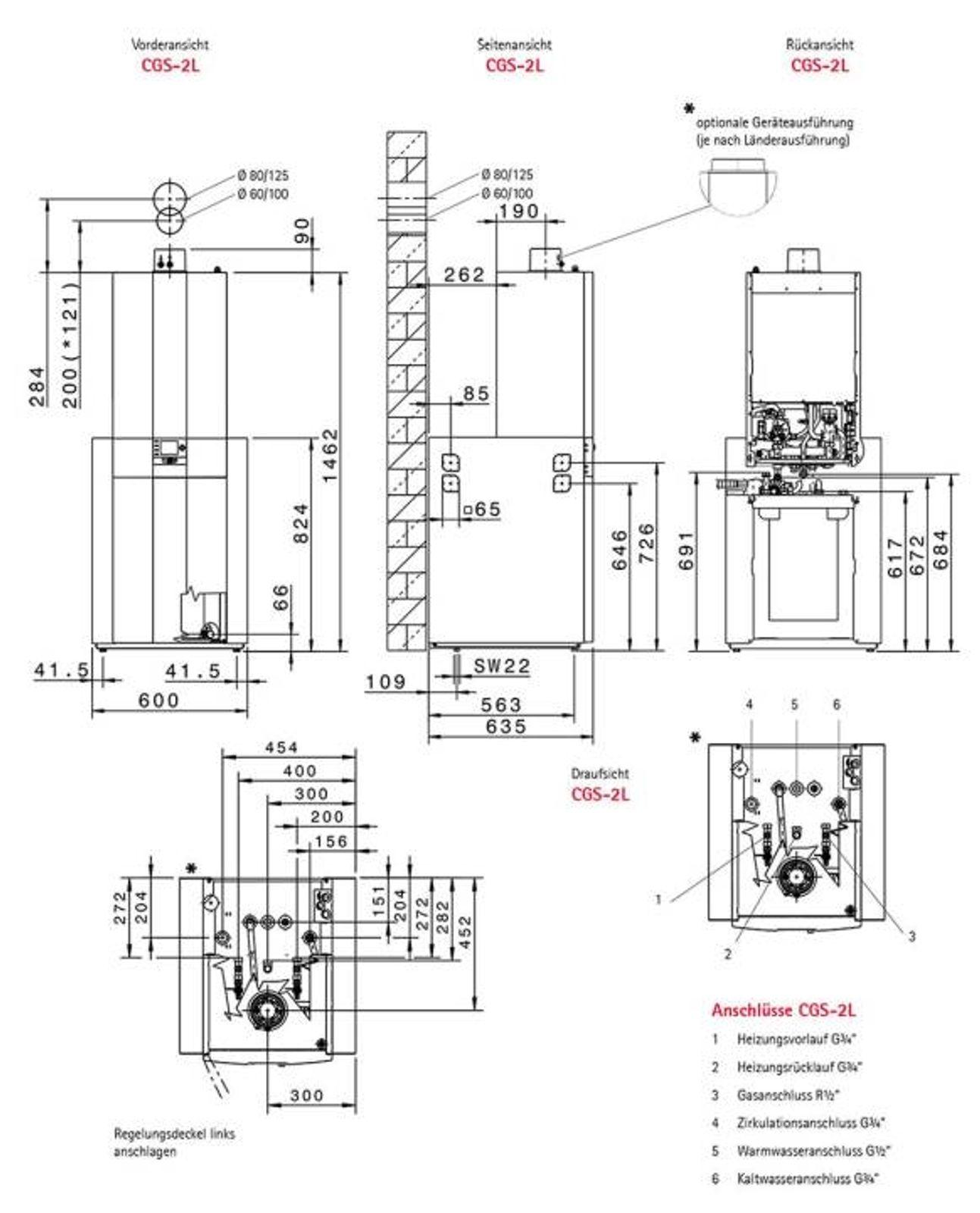 Wolf Gas-Brennwert 20 kW Kompaktheizzentrale CGS-2-20-160L – Bild 6 von 8
