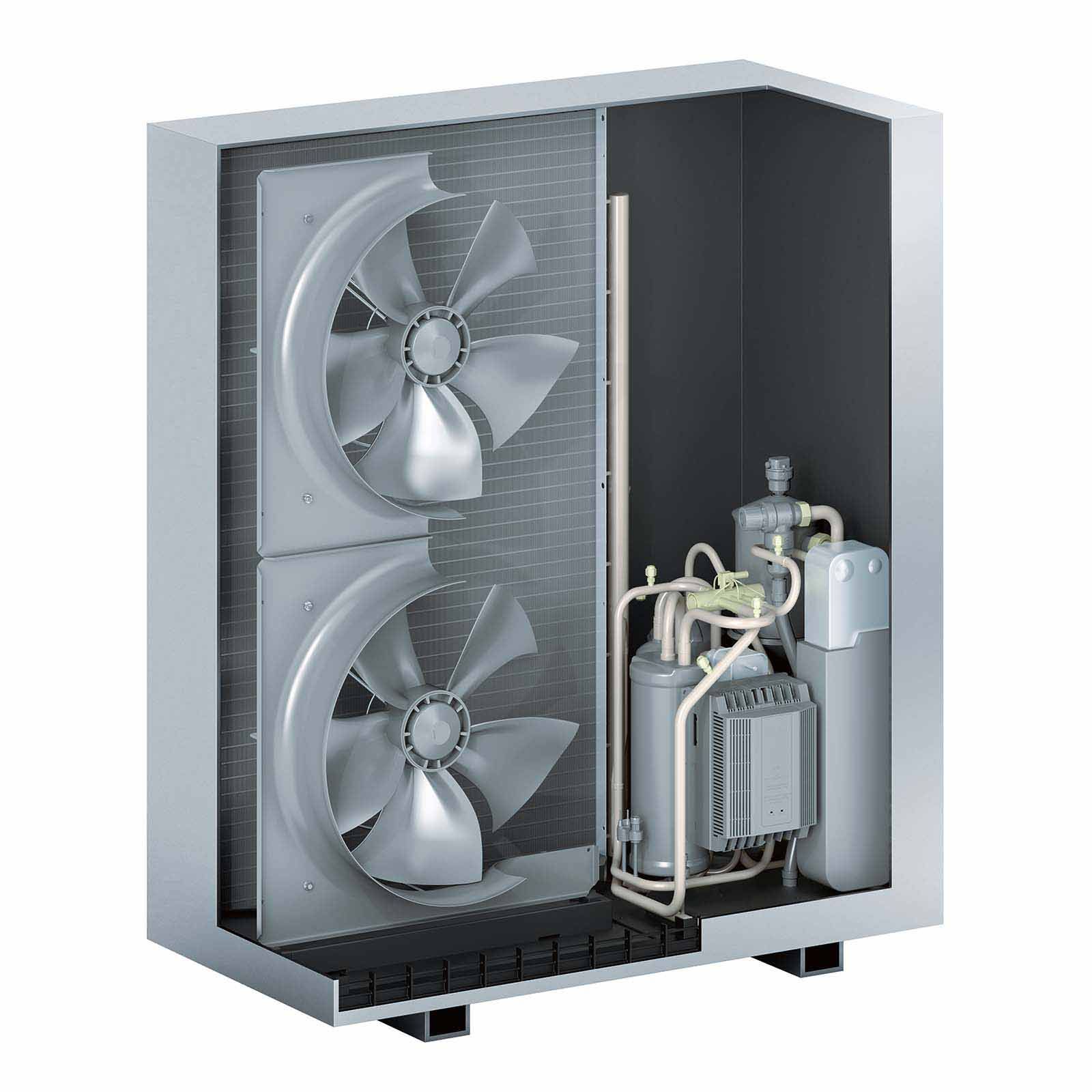 Viessmann Paket Vitocal 150-A Luft/Wasser-Wärmepumpe 9,7 kW AWO-E-AC 151.A10 400V Monoblock mit Speicher Vitocell 100-V CVWC 250l