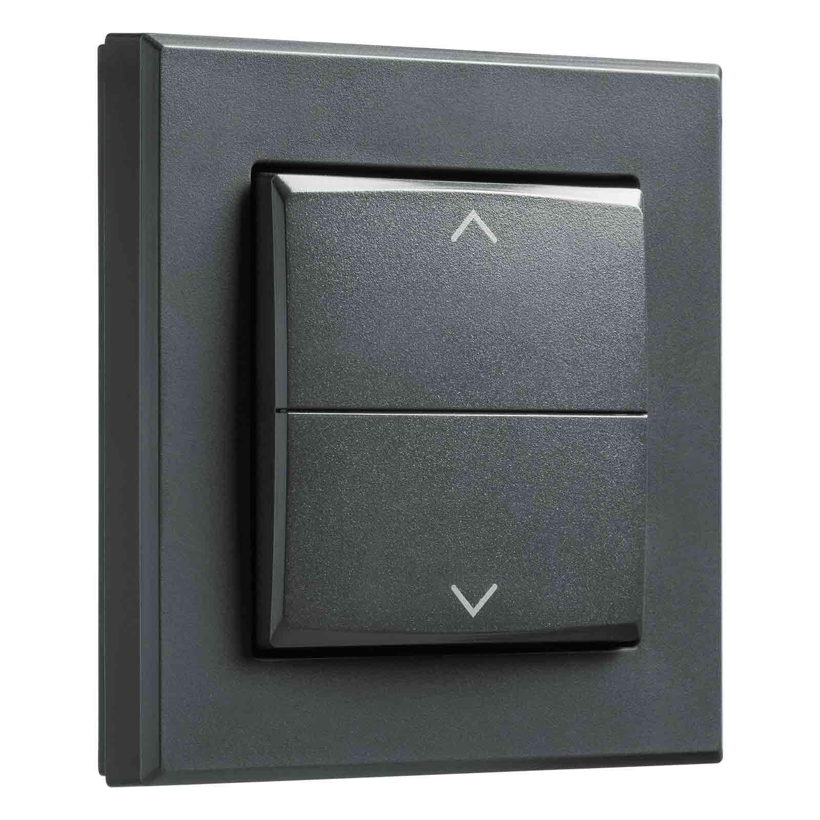 Homematic IP Smart Home Tasterwippe für Markenschalter HmIP-BRA-A - mit Pfeilen anthrazit – Bild 3 von 8