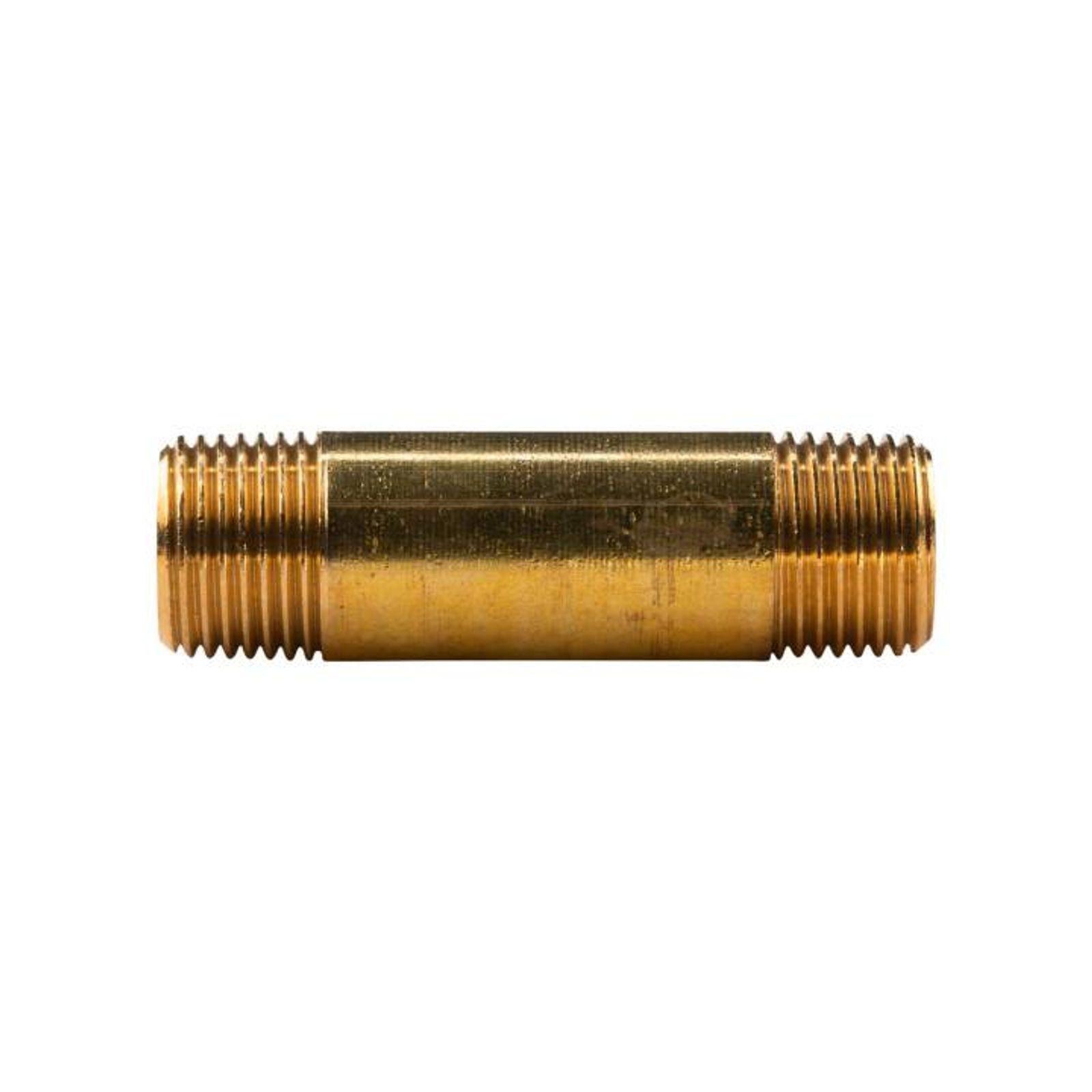 Messing Gewinde-Fitting Distanz Doppelnippel 1/2"-1/2" L= 70 mm, schwere Ausführung