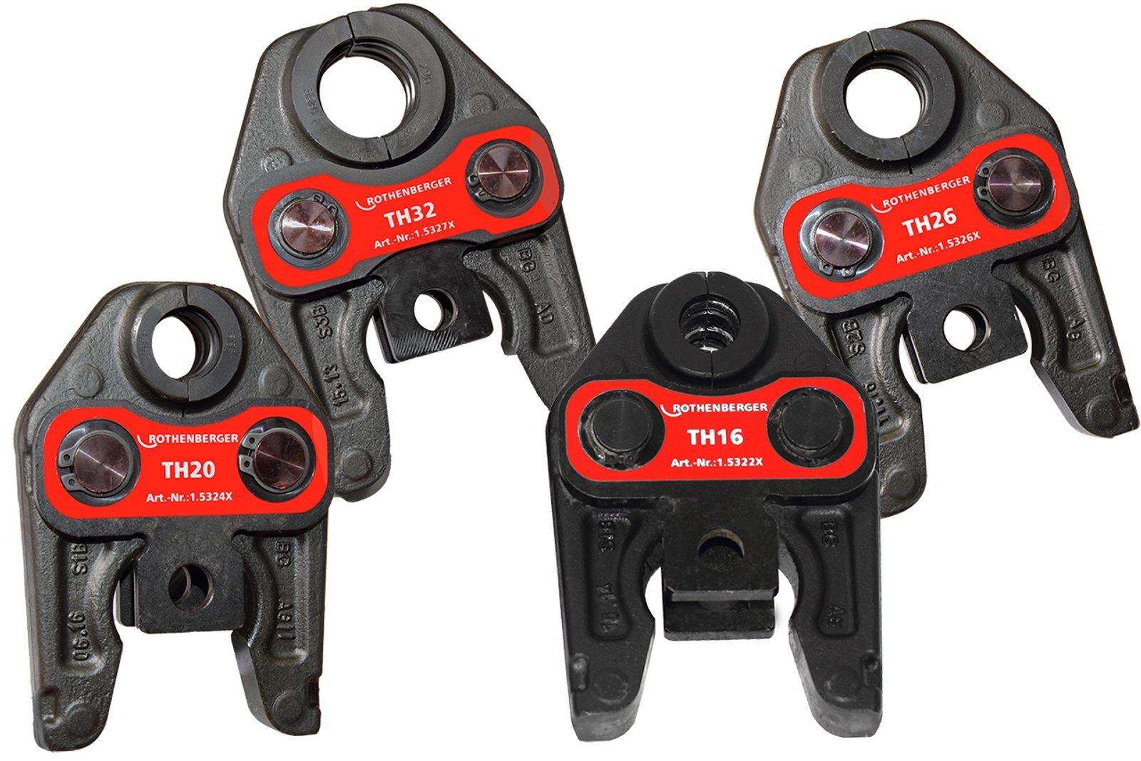 Rothenberger elektrohydraulische Fitting - Pressmaschine ROMAX AC ECO, Set mit Pressbacken Kontur "TH" – Bild 5 von 8