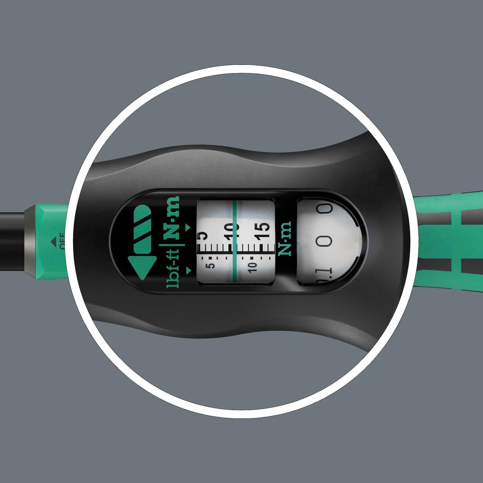 Wera Click-Torque Lock A 6 Drehmomentschlüssel mit Umschaltknarre, 2,5-25 Nm