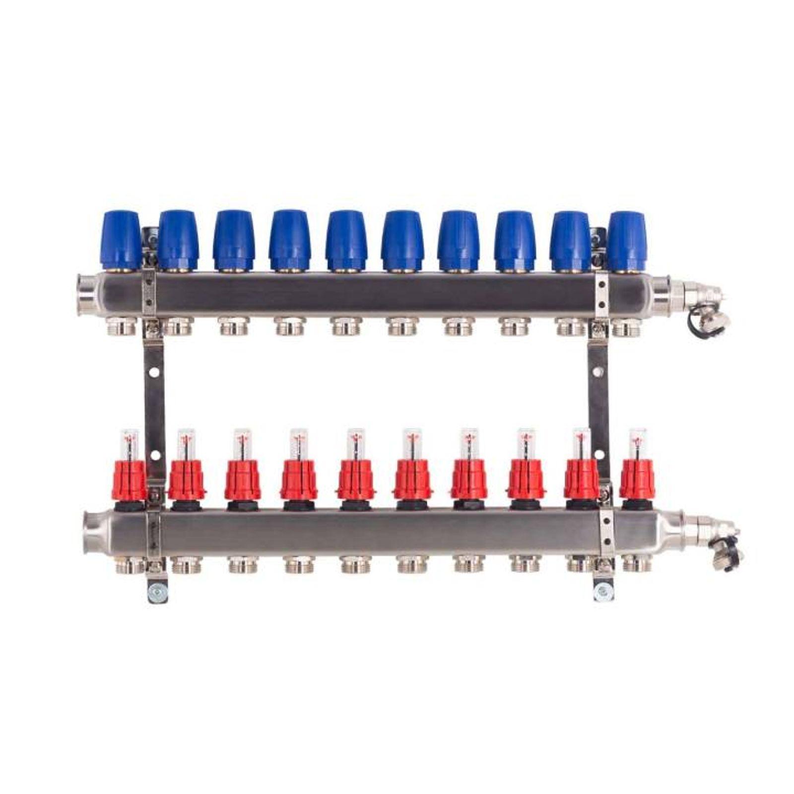 Heizkreisverteiler Komplettset BASIC für Fußbodenheizung 10 Heizkreise – Bild 2 von 5