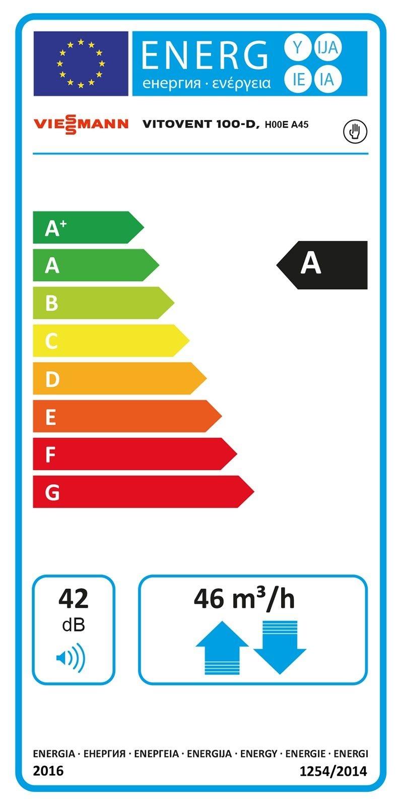 Viessmann Vitovent 100-D dezentrales Lüftungsgerät, Typ H00E A45