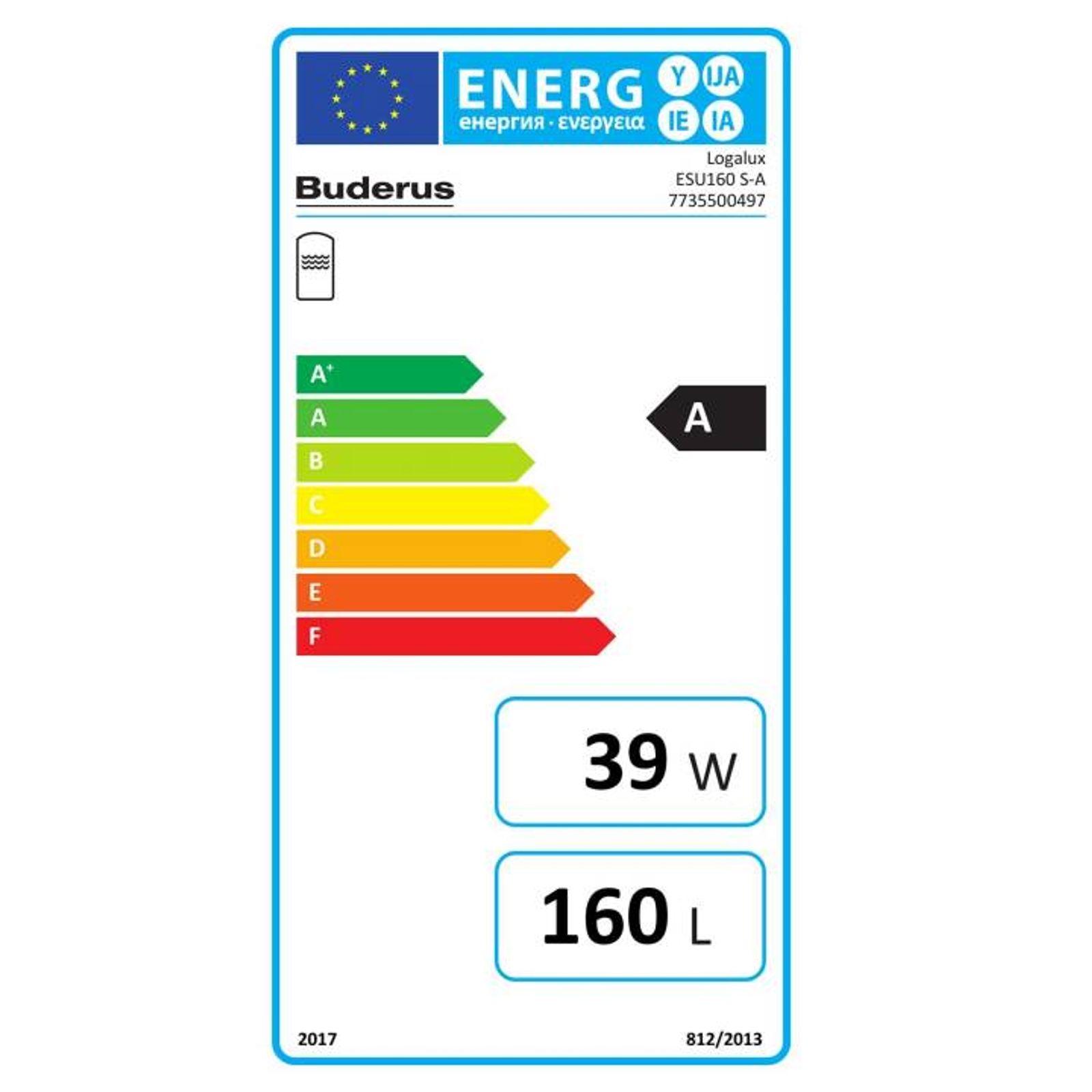 Buderus Logalux ESU160 S-A Warmwasserspeicher 160 l Edelstahl silber – Bild 2 von 2