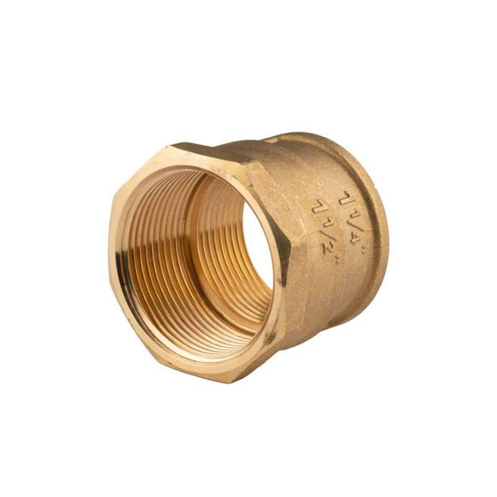 Messing Gewinde-Fitting Reduziermuffe 1 1/2"IG (DN 40) - 1 1/4"IG (DN 32) - schwere Ausführung – Bild 2 von 3