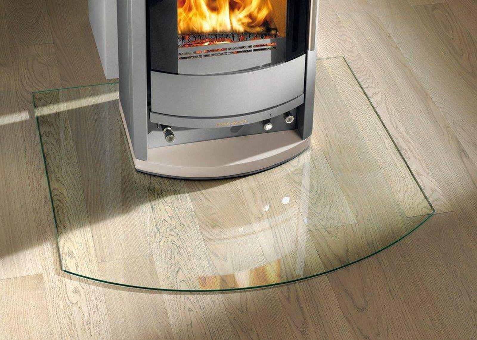 Haas+Sohn Bodenplatte Glas für Kaminofen A3 Quadrat Glas – Bild 6 von 11