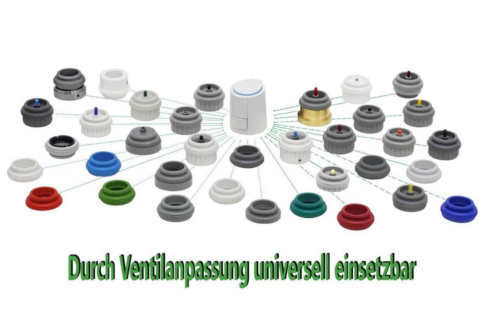 Stellantrieb Fußbodenheizung 24 V AC NC Alpha 5 Ventilanpassung VA80 25 Stück – Bild 4 von 4