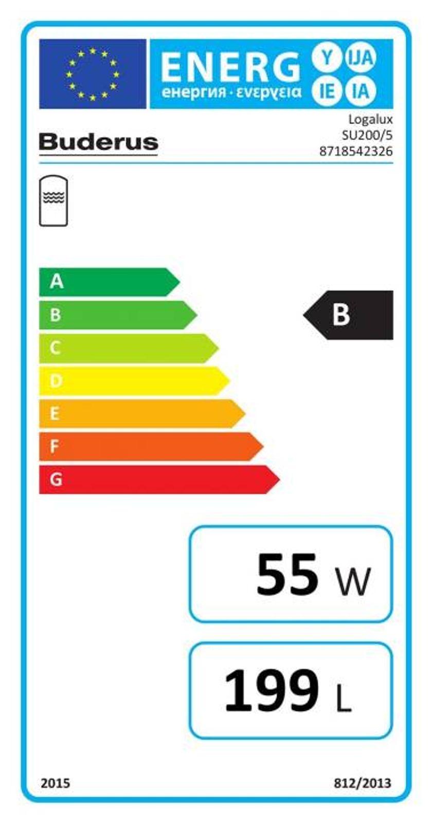 Buderus Warmwasserspeicher Logalux SU200/5 blau – Bild 2 von 2
