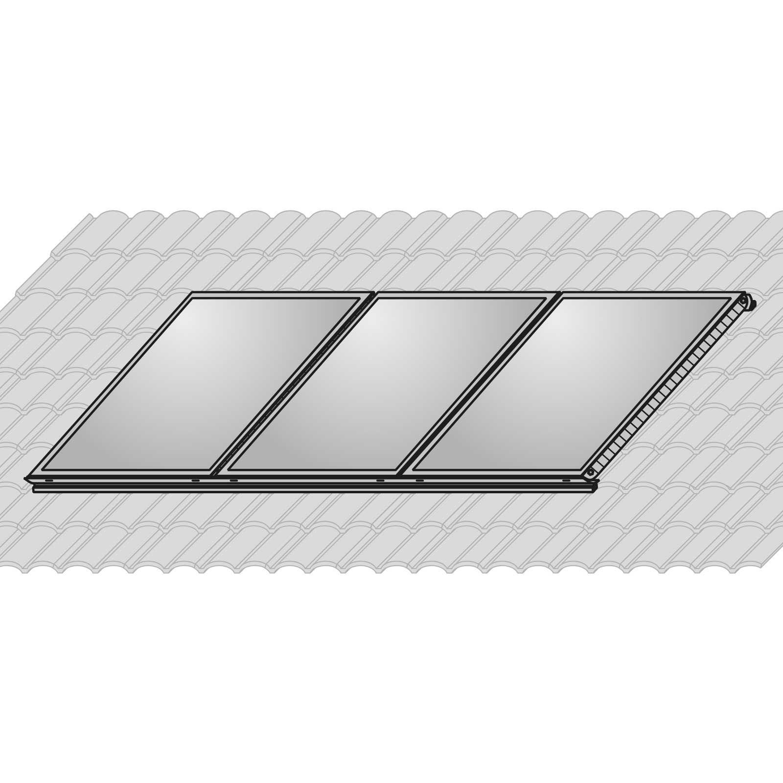 Wolf Solar Paket 6,9 m² mit 3 Flachkollektoren TopSon F3-1, SM1-2 Regelung, Solarspeicher SEM 2-400 – Bild 7 von 10