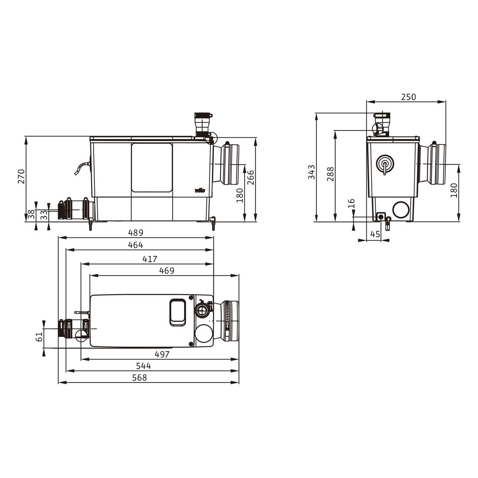 Wilo Abwasser-Kleinhebeanlage DrainLift MINI3-XS/WC-EF – Bild 2 von 2