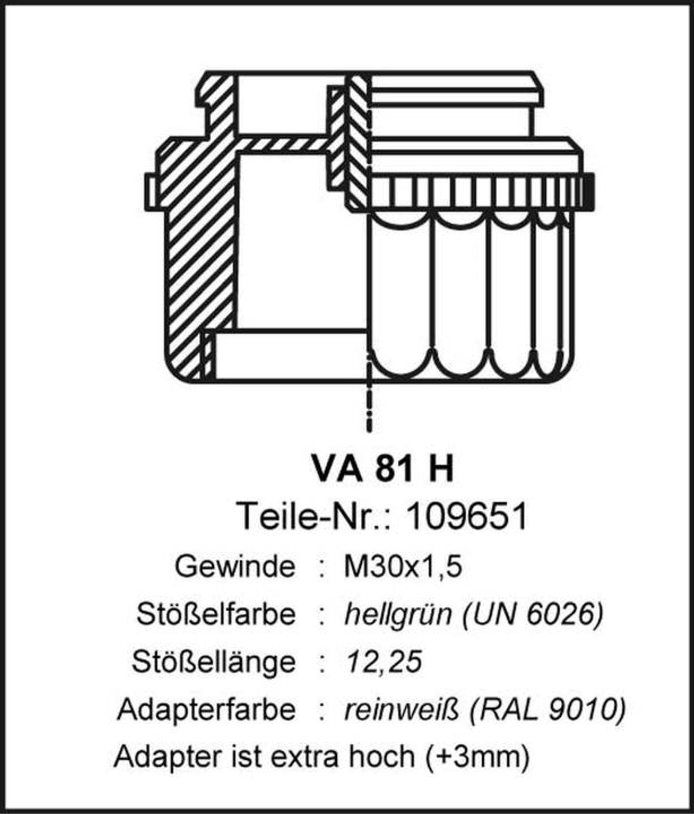 Ventilanpassung VA 81H für Stellantrieb Fußbodenheizung – Bild 2 von 2