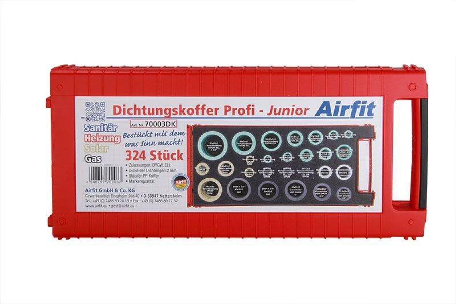 Airfit Dichtungskoffer Profi Junior Sanitär, Heizung, Solar, Gas - 324 Teile – Bild 2 von 2