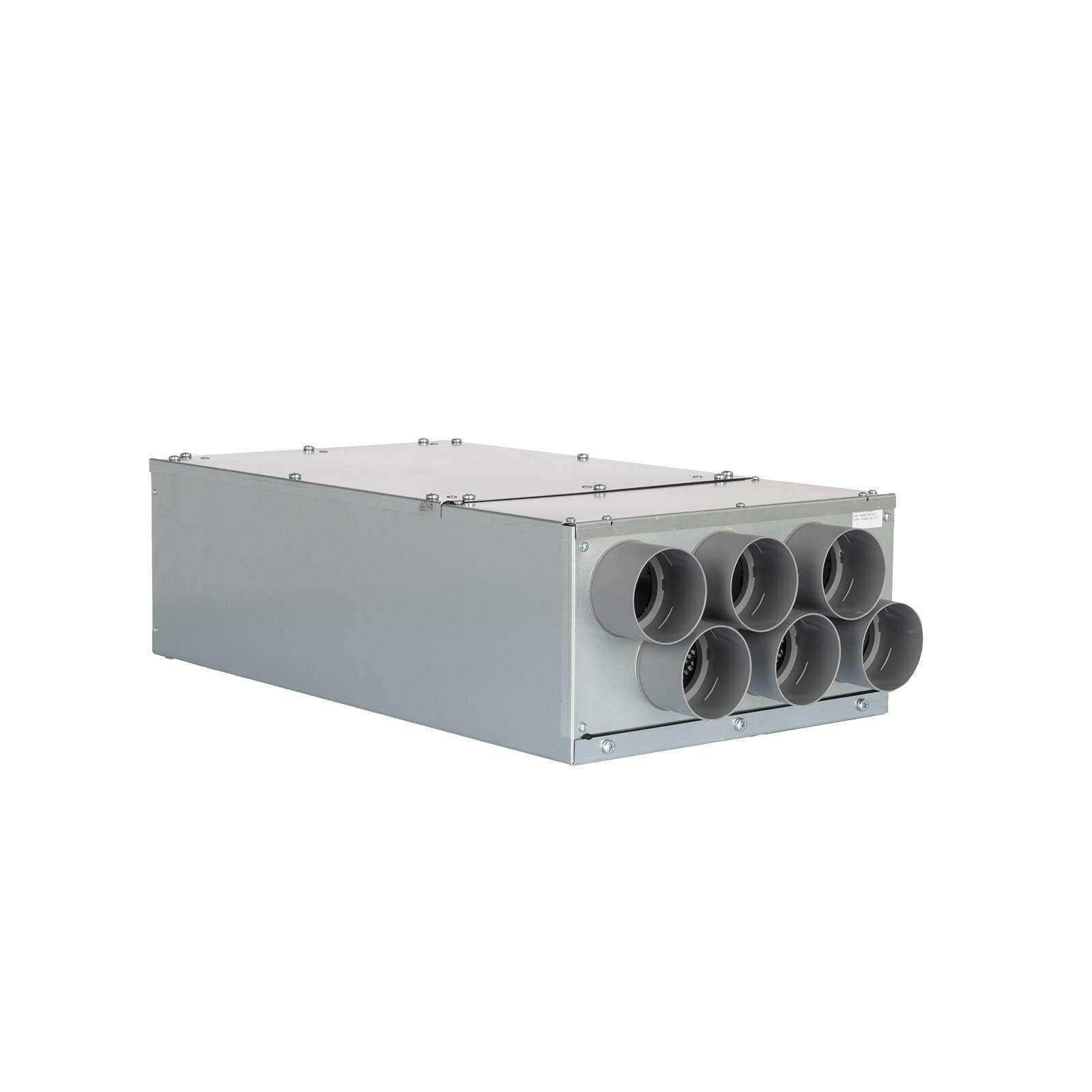 AERIVA Luftverteiler 6x DN75 für Kunststoff-Flexkanal mit Schalldämpfer DN160 – Bild 7 von 8