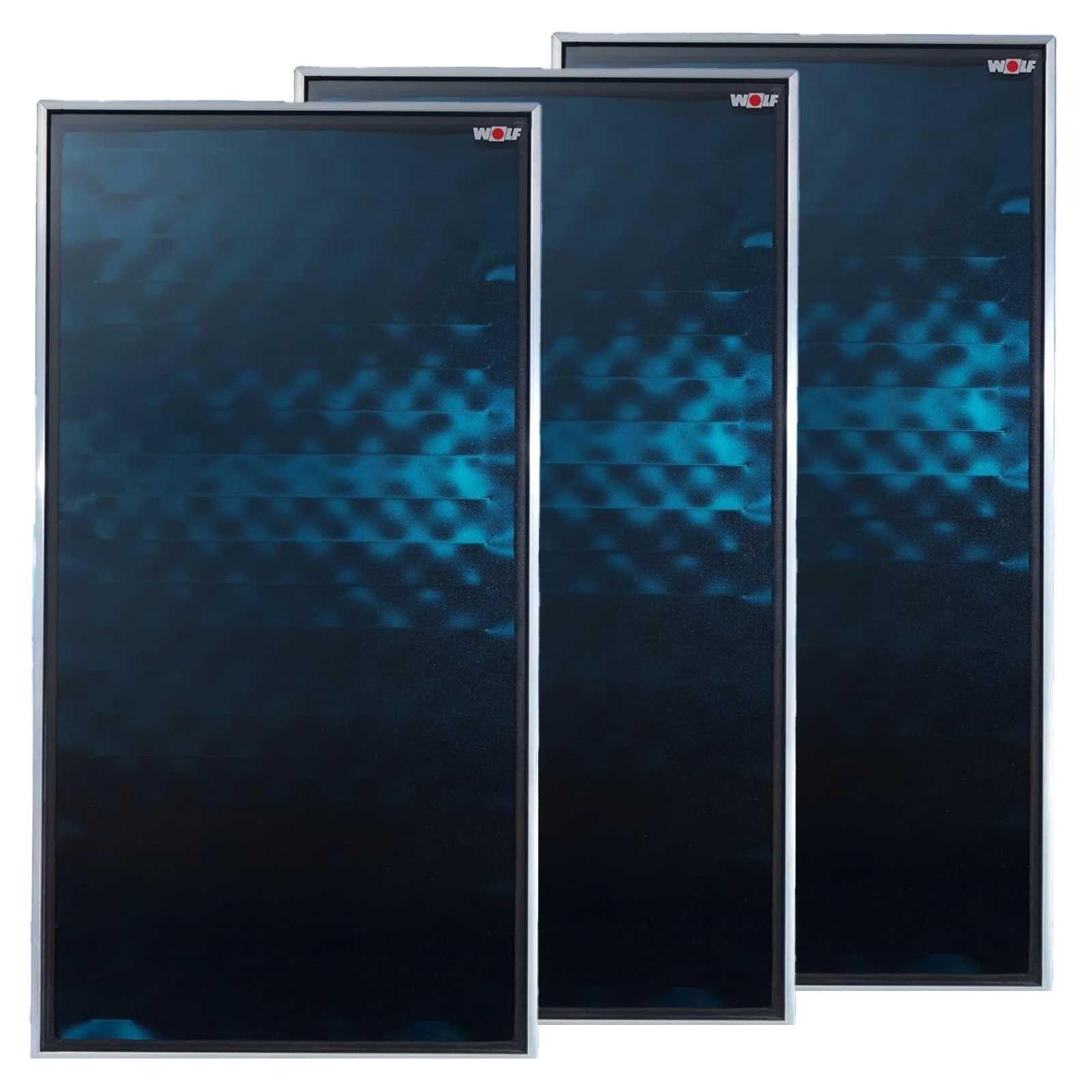 Wolf Solar Paket 6,9 m² mit 3 Flachkollektoren TopSon F3-1, SM2-2 Regelung – Bild 2 von 9