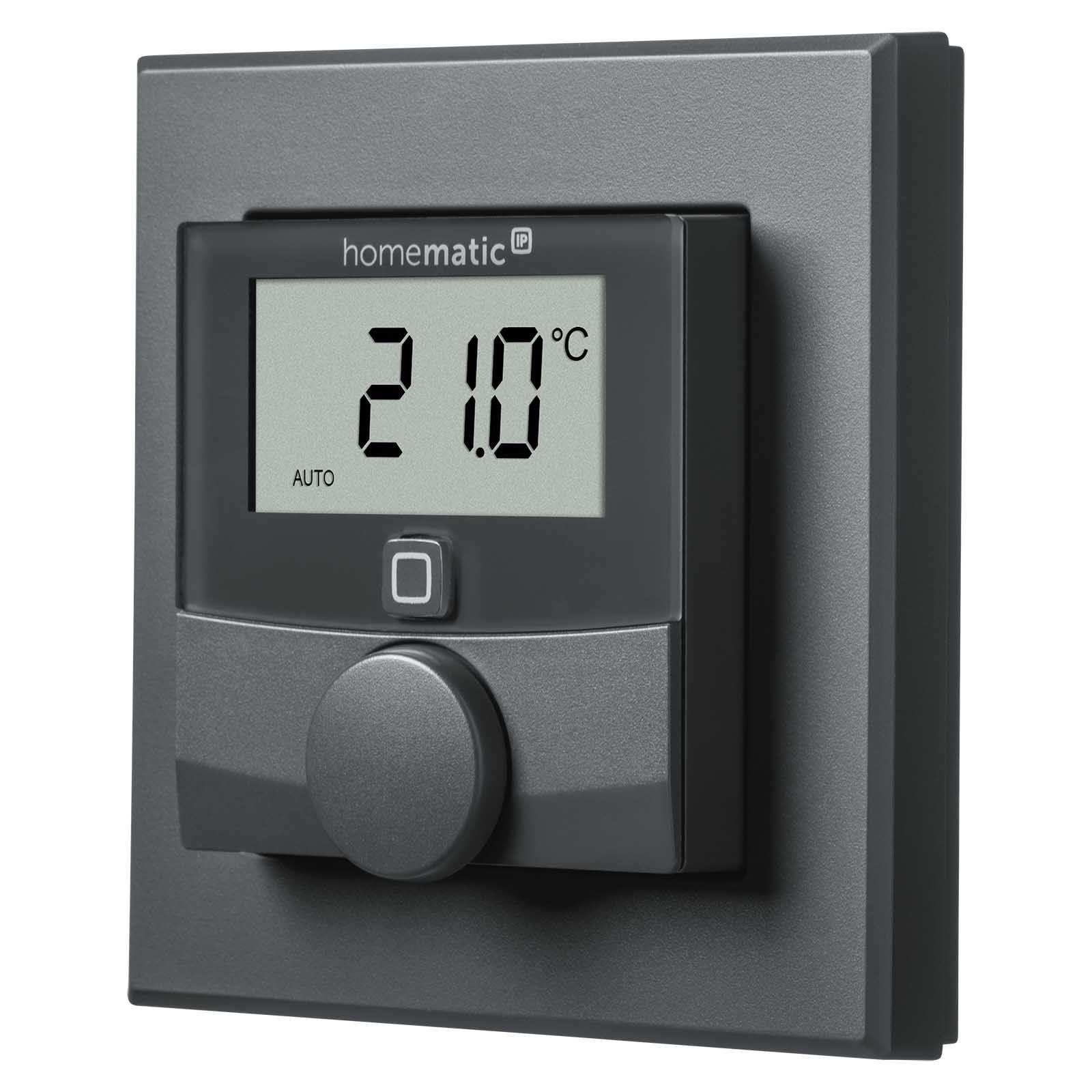 Homematic IP Smart Home Wandthermostat HmIP-WTH-A mit Luftfeuchtigkeitssensor anthrazit – Bild 3 von 7