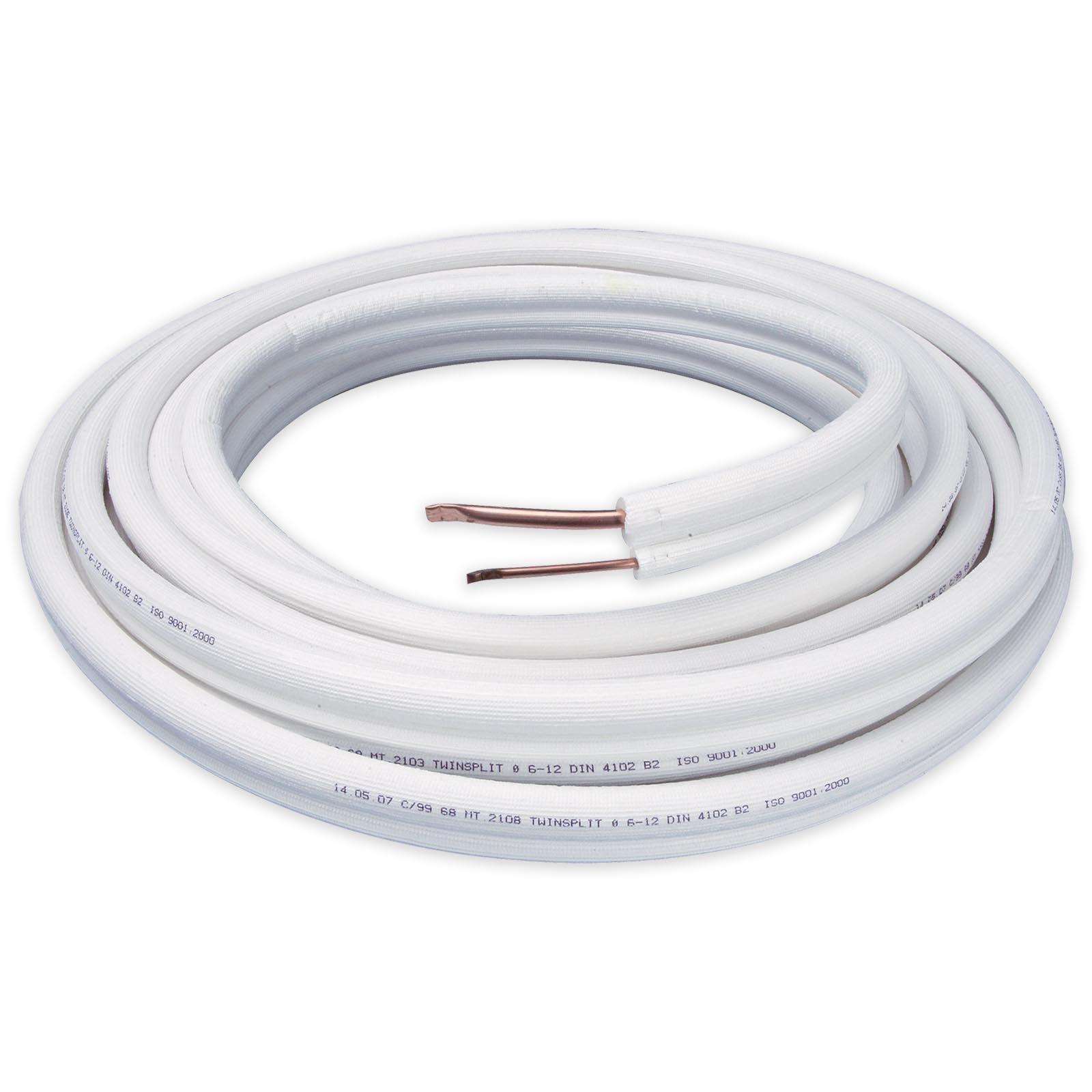 Kupferdoppelrohr 6x1 / 12x1 mm mit Wärmedämmung 20 m