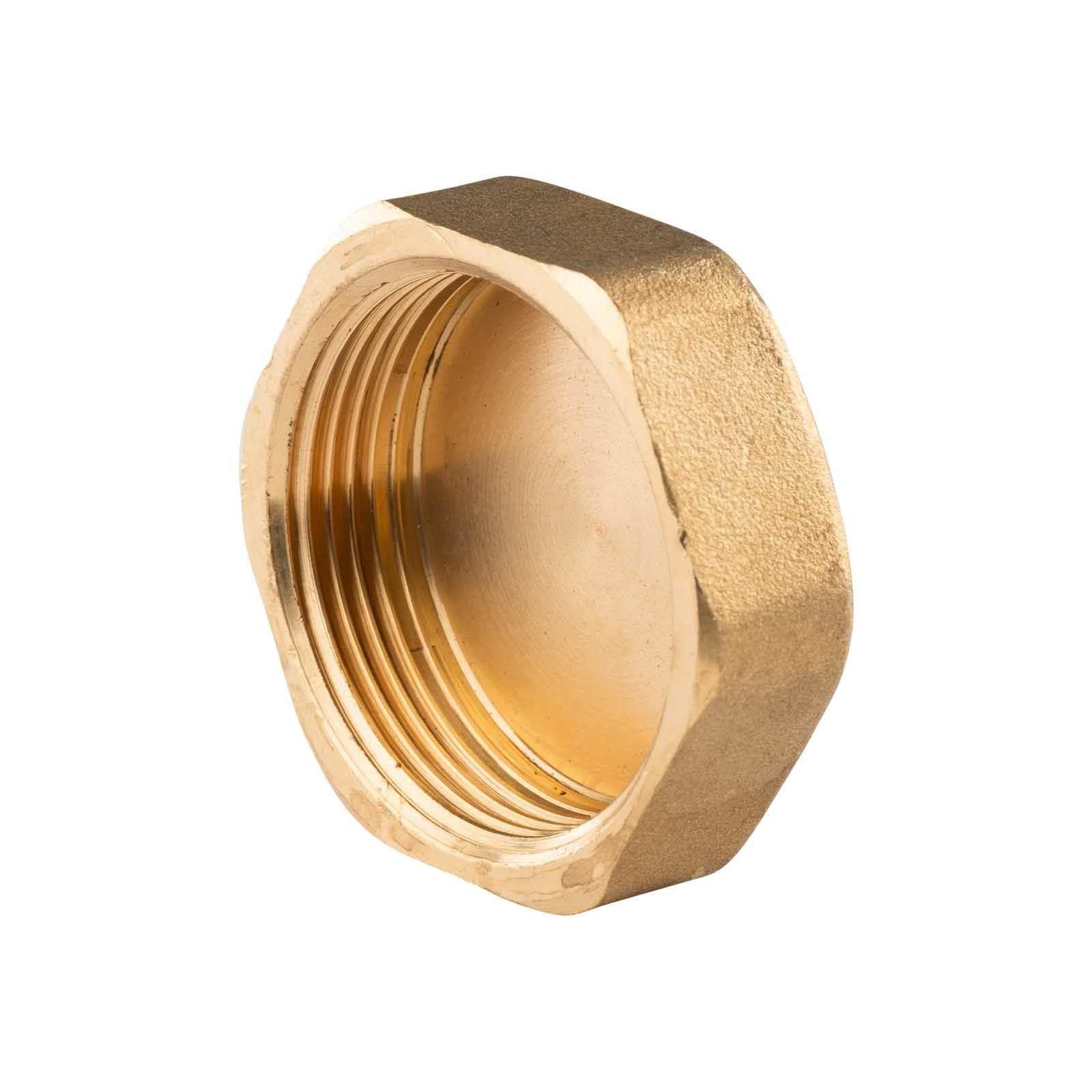 Messing Gewinde-Fitting Kappe 1 1/2''IG (DN 40) - schwere Ausführung – Bild 2 von 2