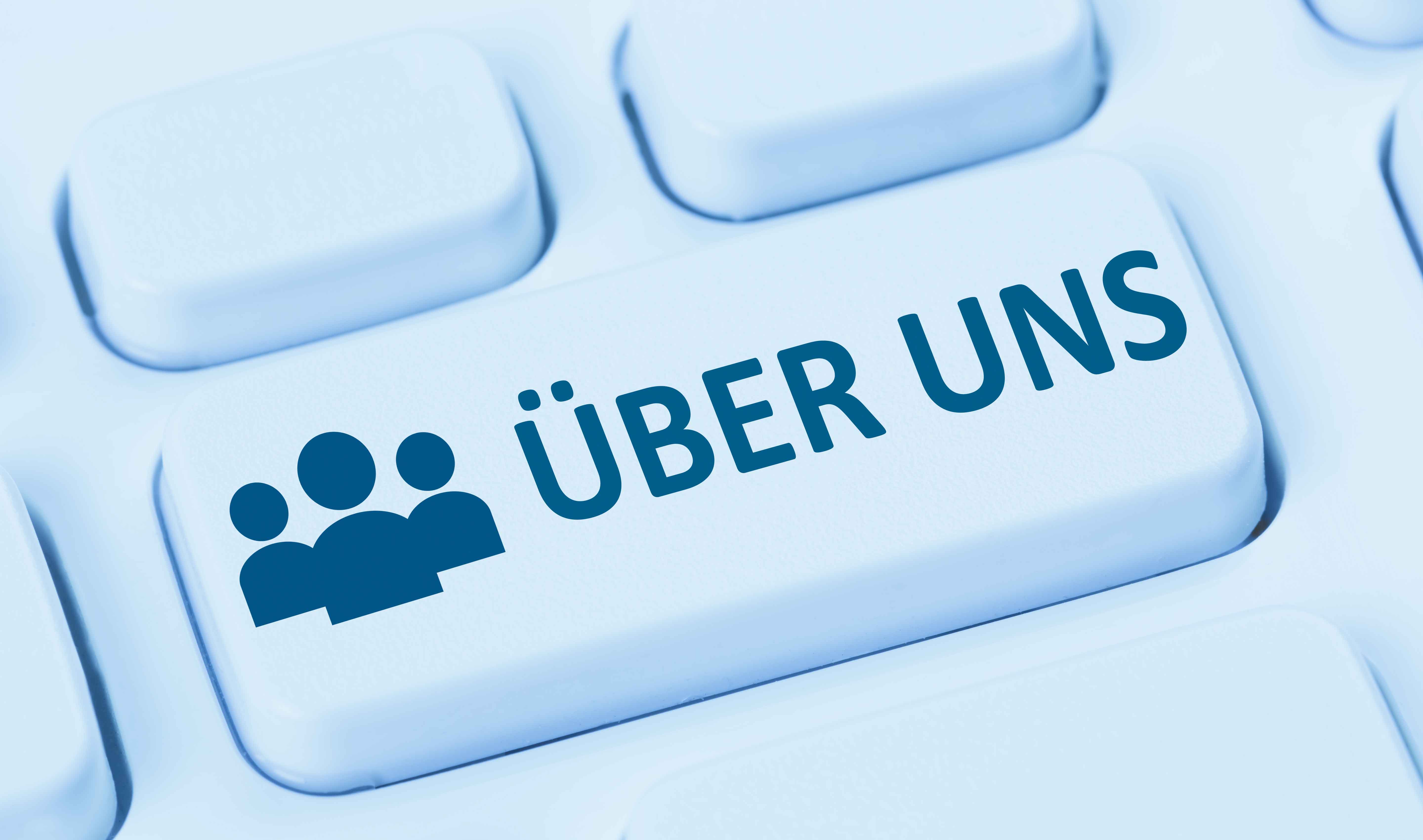 Tastatur mit "Über uns"-Taste