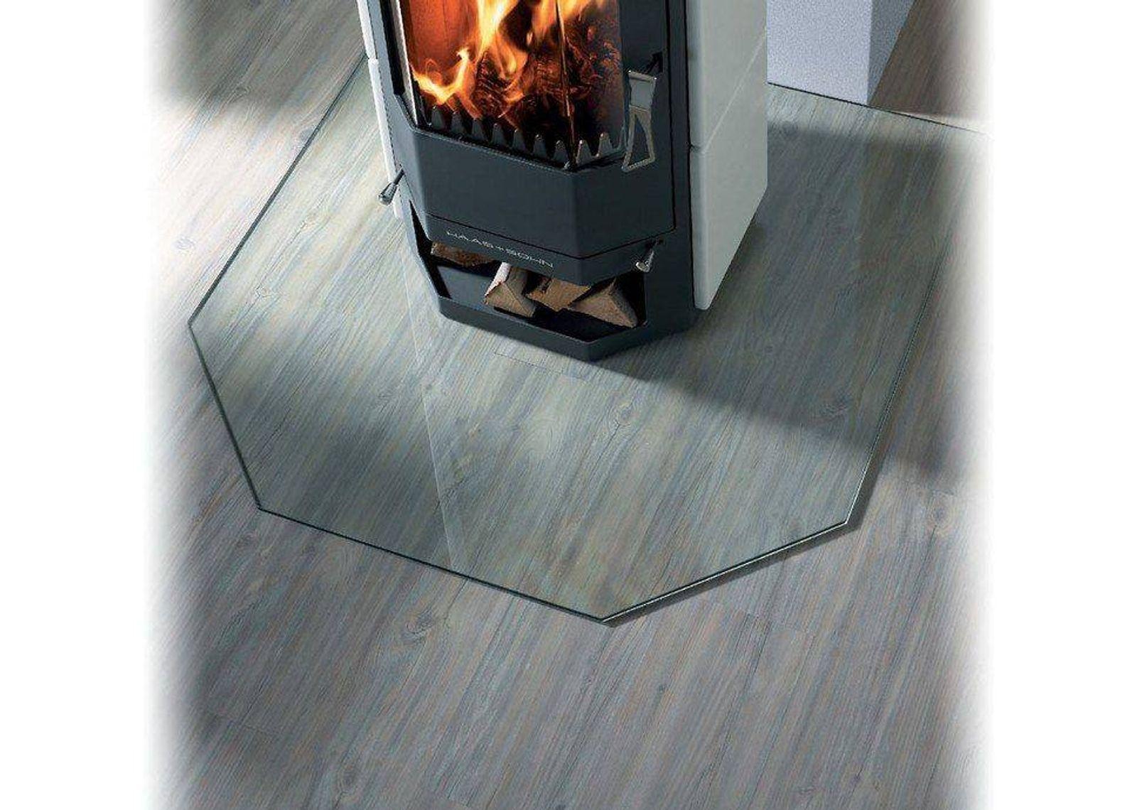 Haas+Sohn Bodenplatte Glas für Kaminofen A3 Quadrat Glas – Bild 8 von 11