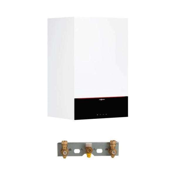 Viessmann Gas-Brennwert-Kombigerät Paket Vitodens 200-W B2KF 25 kW inkl. WW - 3,5" Display - Armaturen-Bausatz UP