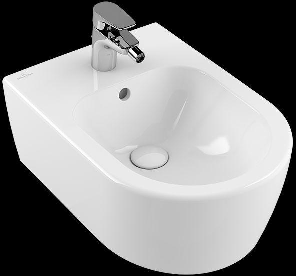 Villeroy & Boch Bidet Avento 540500 370x530mm m Überlauf wandhängend Weiß Alpin