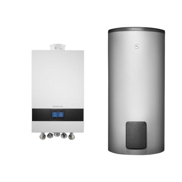 Buderus Gas-Brennwert Logaplus-Paket W22 GB172i.2 20 kW H-Gas Speicher SH290 RS Bedieneinheit BC400