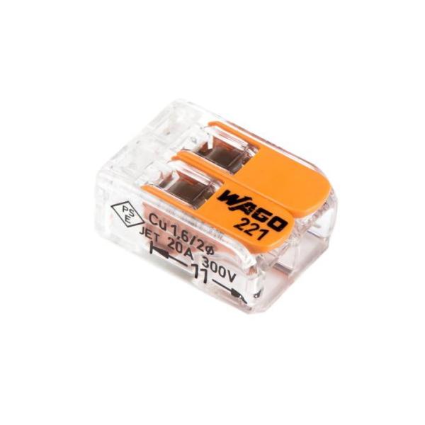 WAGO Compact-Verbindungsklemme 2-Leiter Draufsicht - E33003001 Selfio