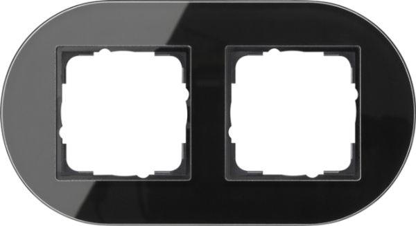 Gira Rahmen 2-fach schwarz glas 0212135