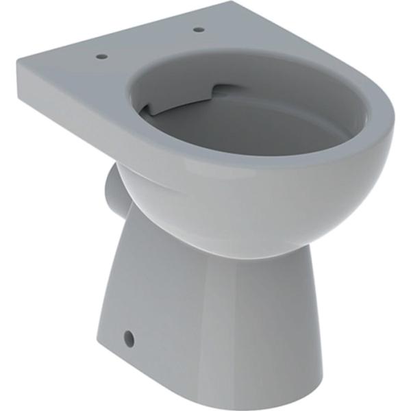 Geberit Renova Stand-WC Tiefspüler, Abg. teilgeschl. Form, Rimfree, manhatten