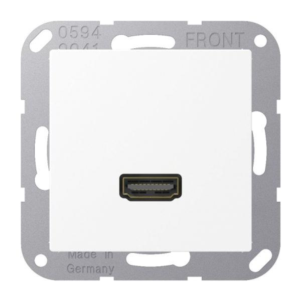 Jung HDMI-Steckdose UPmont 1data 1HDMI A M 1112 WWM schn-ws