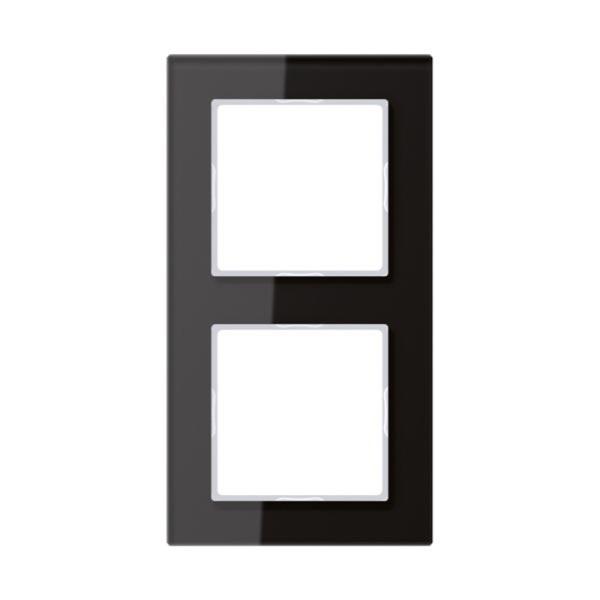 Jung Einbaurahmen 2-fach schwarz glänzend Glas für GEB-K A / A CREATION AC 582 GL SW