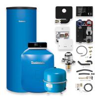 Buderus Logaplus GB125 Öl-Brennwert 18 kW Heizungspaket K32/2 mit Regelung RC310 Warmwasserspeicher SU200/5 200 l mit Mischer