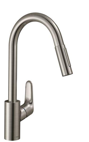 hansgrohe Spültischmischer 240 Focus M41 Ausziehbrause 2jet Edelstahlahl-optik