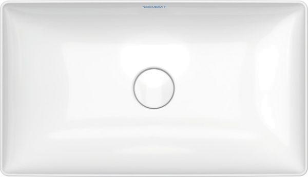 Duravit Aufsatzbecken DuraSquarechts 600 mm o ÜL o HLB geschliffen weiß