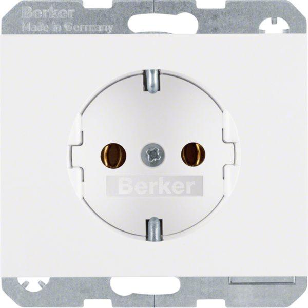 Berker 47157009 Steckdose Schuko, K.1, polarweiß glänzend